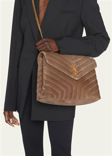 ysl suede shopper bag|loulou quilted leather shoulder bag.